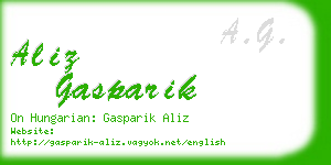 aliz gasparik business card